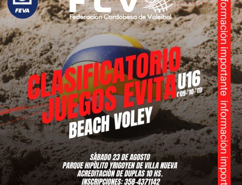 CLASIFICATORIO JUEGOS EVITA Beach Voley U16